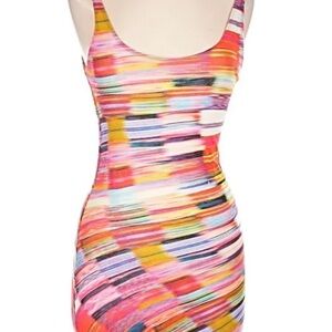Velvet Multicolor Women's Cocktail Dress